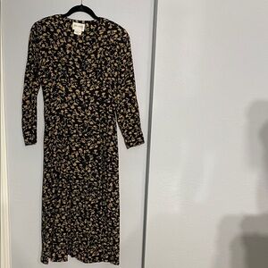 Hugo Buscati Black and Tan Long Sleeve Dress